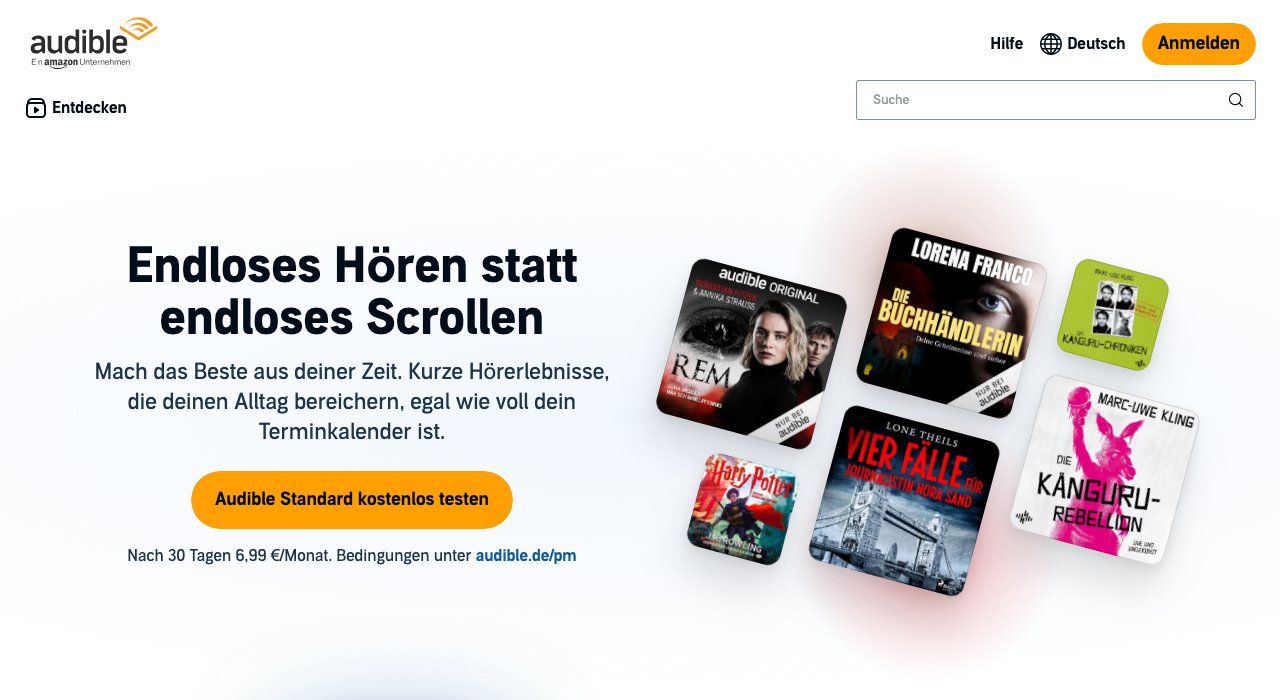 Audible – Homepage