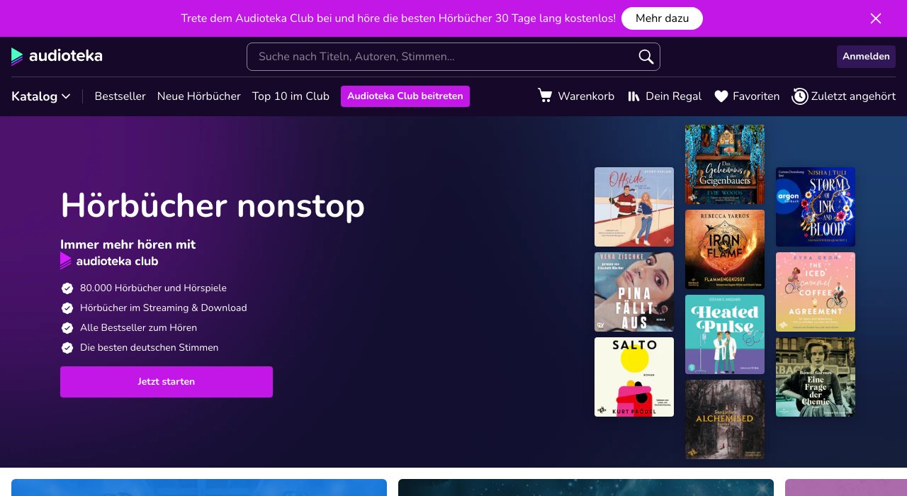 Audioteka – Homepage
