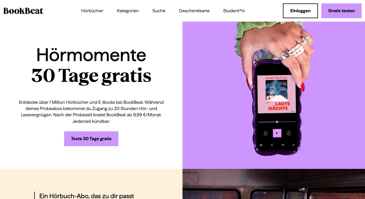 BookBeat – Homepage